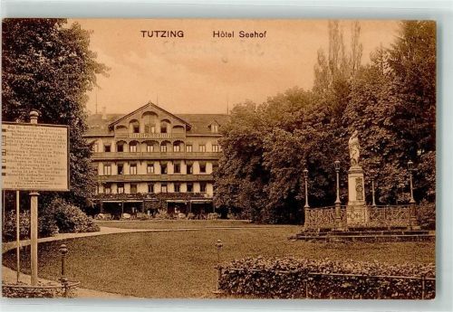 Tutzing Hotel Seehof Parkanlage Heiligensäule