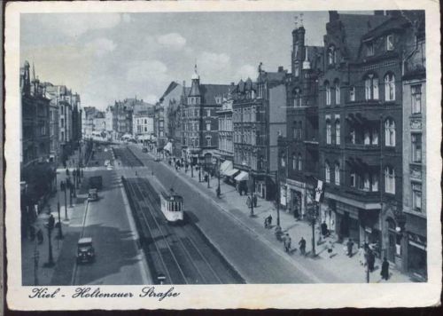 um 1930/40 Kiel: Holtenauer Straße,Schöning & Co