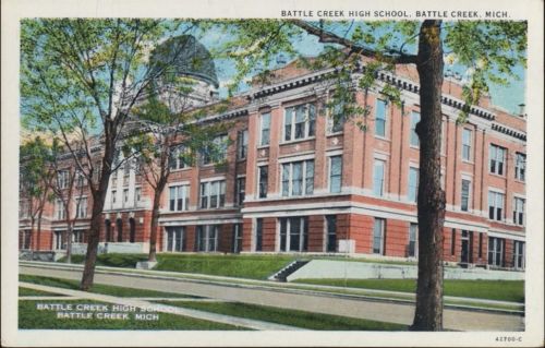 um 1930/4 - Battle Creek, Michigan, High School, Schule,C. T. American Art AKU2