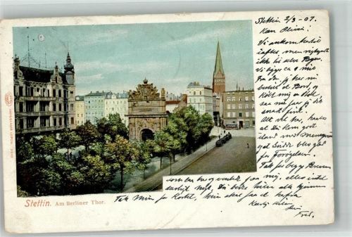 Stettin 1907 Am Berliner Tor