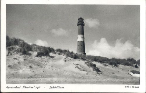 um 1950/60 Hörnum, Sylt, Leuchtturm,Karl Waak