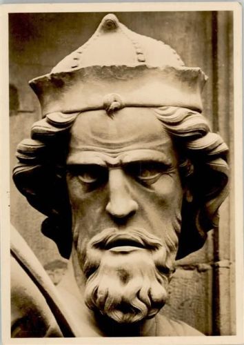 67000 Strasbourg - Ewiges Antlitz Prophet am mittleren Westportal im Münster AKU2