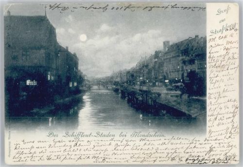 Strasbourg Fluss Nacht Brücke
