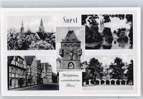 Soest Großer Teich, Wiesenkirche, Osthofentor, Altes Rathaus