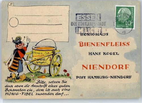Bienenfleiss Kogel, Niendorf Werbe-Karte