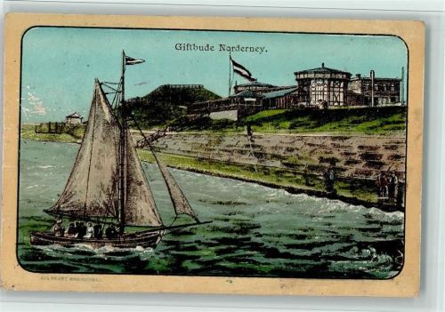 Norderney 1899 Giftbude Segelschiff