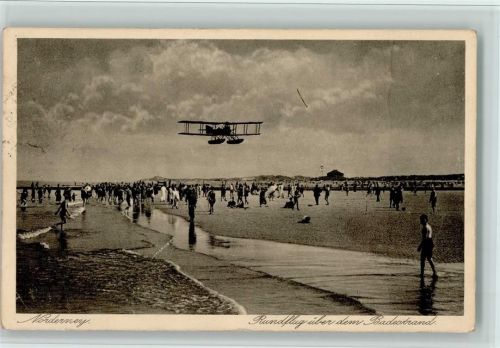 Norderney Rundflug über dem Badestrand