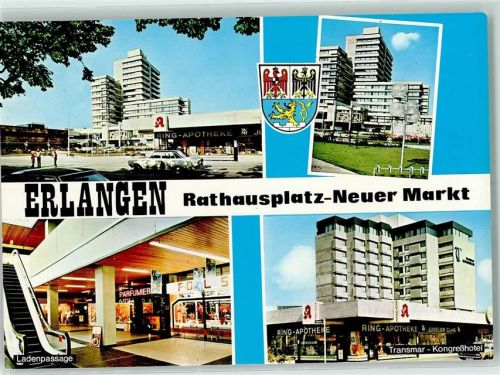 Erlangen Rathausplatz Neuer Markt Transmar Hotel