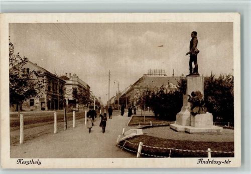 Keszthely 1925 Denkmal Andrassy AK