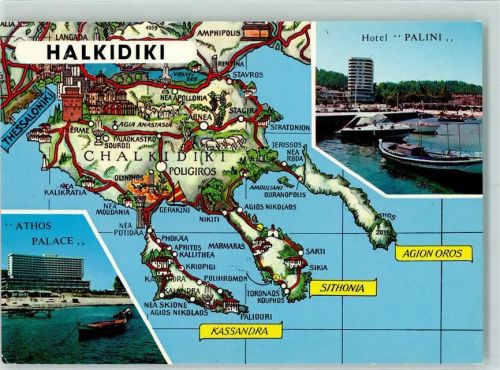 Chalkidiki Landkarte Halkidiki Athos Palace Hotel Palini