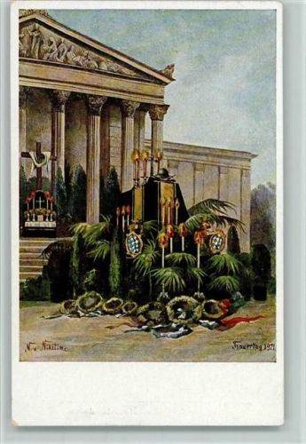 W8000 München sign Nikitin - Trauertag 1921 - Kriegerdenkmal Patriotik
