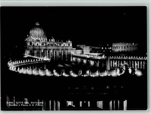 3-203 - Basilica e Piazza di S. Pietro - Abends beleuchtet