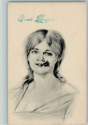 K.V.i.B. Serie 130 Nr. 1 - Schöne Frau mit einer Biene im Gesicht 1898 AK