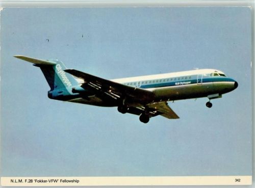 NLM F28 Fokker Fellowship - Skiltons postcard Serie Nr. 342 AK