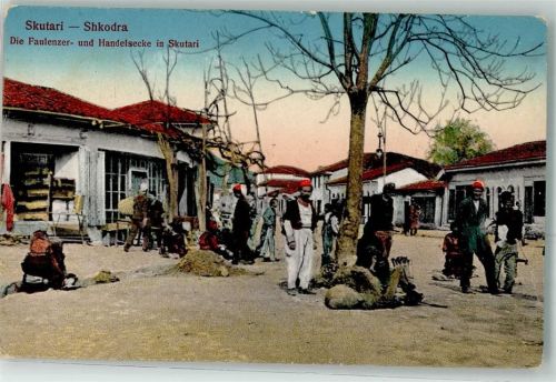 Shkodra die Faulenzer und Handelsecke