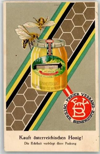 1935 Einheitsglas für Honig Freier Verband österreichischer Bienenwirte
