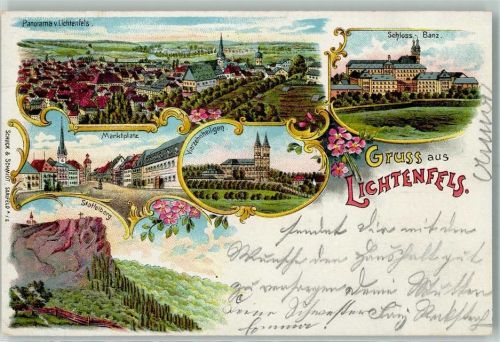 Lichtenfels 1898 Schloss Banz Marktplatz Vierzehnheiligen Staffelberg