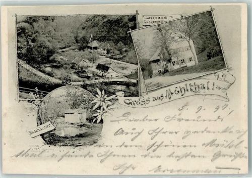 82362 W8120 Wilzhofen 1897 - Badehäuser Gasthaus Guggemos Mühlthal