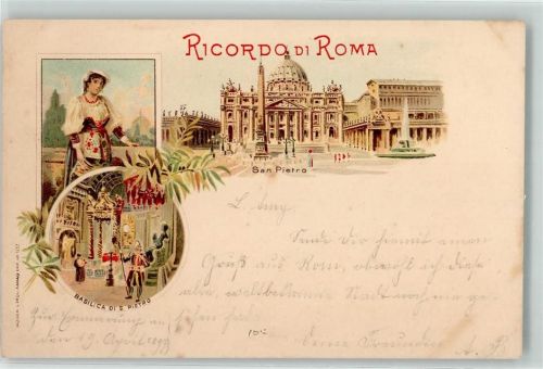 Roma 1897 San Pietro Basilica di S. Pietro Tracht