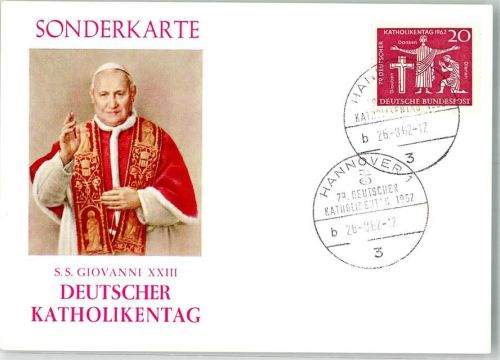Hannover 1962 Johannes XXIII 79. Deutscher Katholikentag Ort lt. Stempel