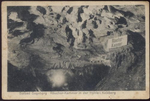 um 1920/30 Bad Segeberg, Solbad, Räucherkammer in der Höhle im Kalkberg,Gebrüder Kumm