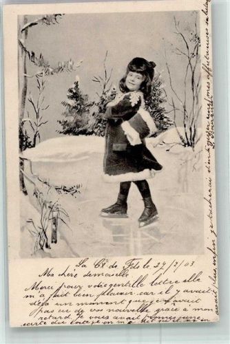 1903 Kind Muff eislaufen