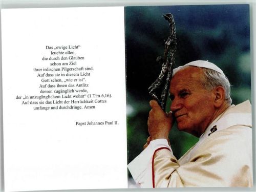 Papst Johannes Paul II in Gedenken