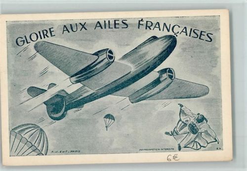 Gloire Aux Ailes Francaises , Flugzeug, Fallschirm