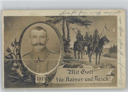1915 Mit Gott für Kaiser und Reich - Foto AK - WK I