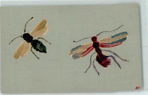 1900 AK mit Glasperlenauflage