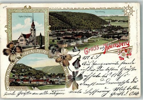 Freital 1902 Kirche i. Hainsberg Cosmannsdorf