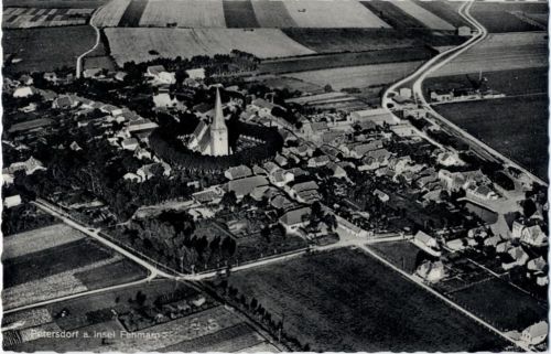 um 1950/60 Petersdorf: Insel Fehmarn, Luftbild,N. Dose