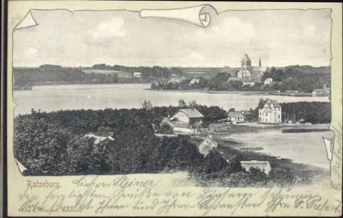 1903 Ratzeburg, Totalansicht, Dom, See,J. Weinbard