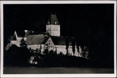 um 1950/60 Ratzeburg, Dom Heinrichs des Löwen bei Nacht (minster at night) AKU1