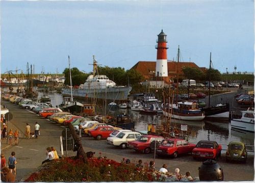 um 1960/70 Büsum, alter Hafen mit Leuchtturm, Nordseeheilbad, Schiffe, Fischkutter,Rubin-Verlag Otto Schulze AKU2