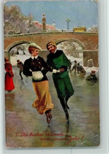 1916 TSN Serie 932 - Frau mit Muff - Liebespaar AK