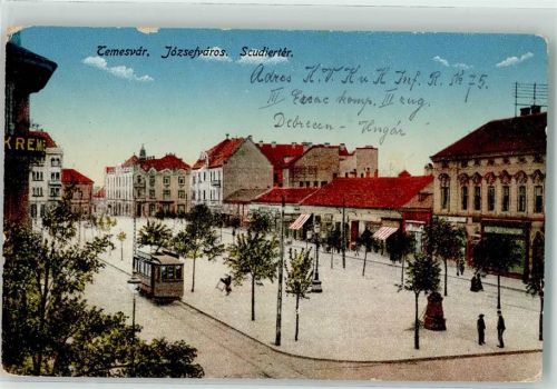 Temesvar 1916 Josefvaros Scudierter Straßenbahn
