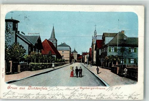96215 W8620 Lichtenfels , Bay 1901 - Bamberger-Straße Bahnhof-Hotel