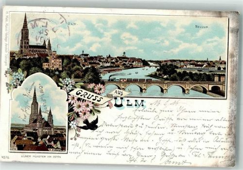 89231 W7910 Neu-Ulm 1897 Lithographie Münster