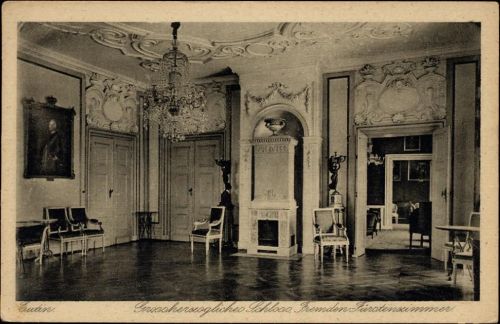 23701 W2420 Eutin um 1920/30 - Eutin, Großherzogliches Schloß, Fremden-Fürstenzimmer,Jens Fissau AKU2