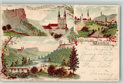 Lichtenfels 1898 Staffelberg Maintal Schloss Banz Bamberg