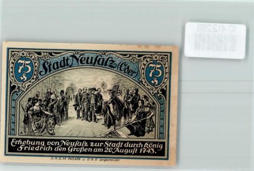 Neusalz a.d. Oder Notgeld Stadtrechte durch Friedrich den Großen