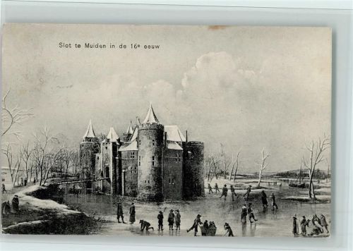 1919 Slot te Muiden aus dem 16 Jahrhundert - Schloß - Mittelalter, gute Erhaltung AK