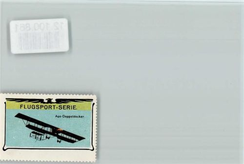 Reklamemarke - Flugsport Serie - Ago Doppeldecker Flugwesen