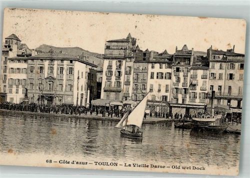 Toulon 1925 Cote d´azur Old wet Dock