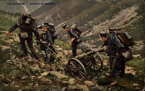 Gebirgsartillerie tragen Kanone