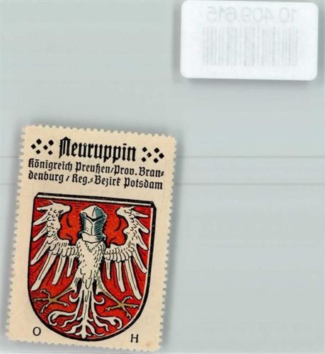 Neuruppin Vignette Wappen Kaffee Hag ca 1920-1940