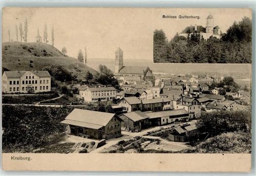 Kraiburg 1911 Marktpfarrkirche St. Bartholomäus Schloß Guttenberg