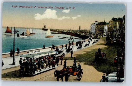 Loch Promenade, Victoria Pier, Pferdebahn, Isle of Mane
