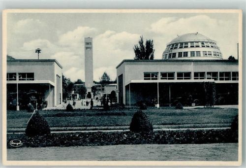 Dresden Nr. 18 Jahresschau Deutscher Arbeit Teilgelände Turm und Kugelhaus